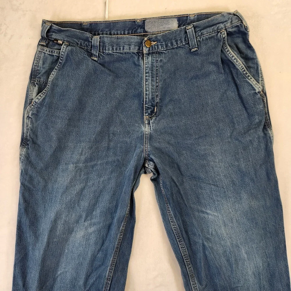 Carhartt FR Men's Blue Denim Carpenter Pants Flame Resistant Workwear Size 40x34